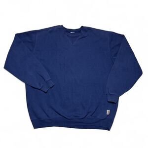 Carhartt Vintage 90s Navy Pullover Crew Neck Patch Logo Sweatshirt XXL